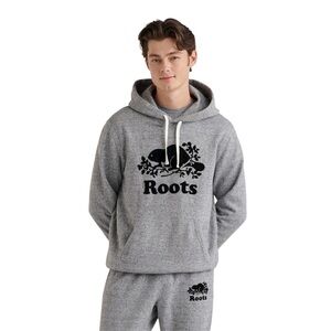 Roots Hoodie Heather Gray Classic Pullover As Is